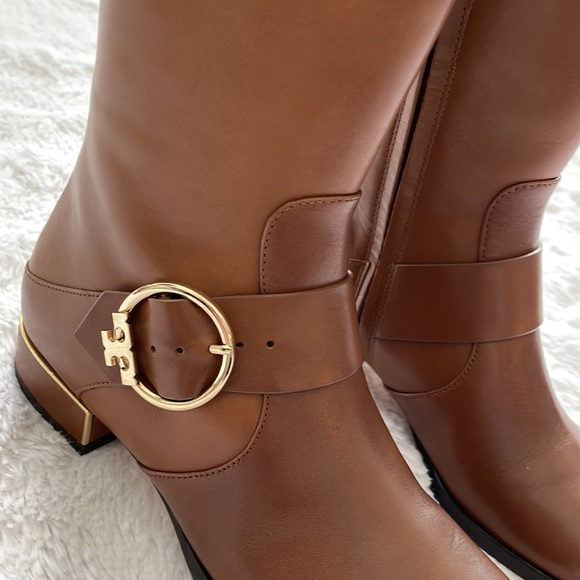 Tory Burch - Women's - Brown Leather Riding Boot - Size 7 - Picture 12 of 16